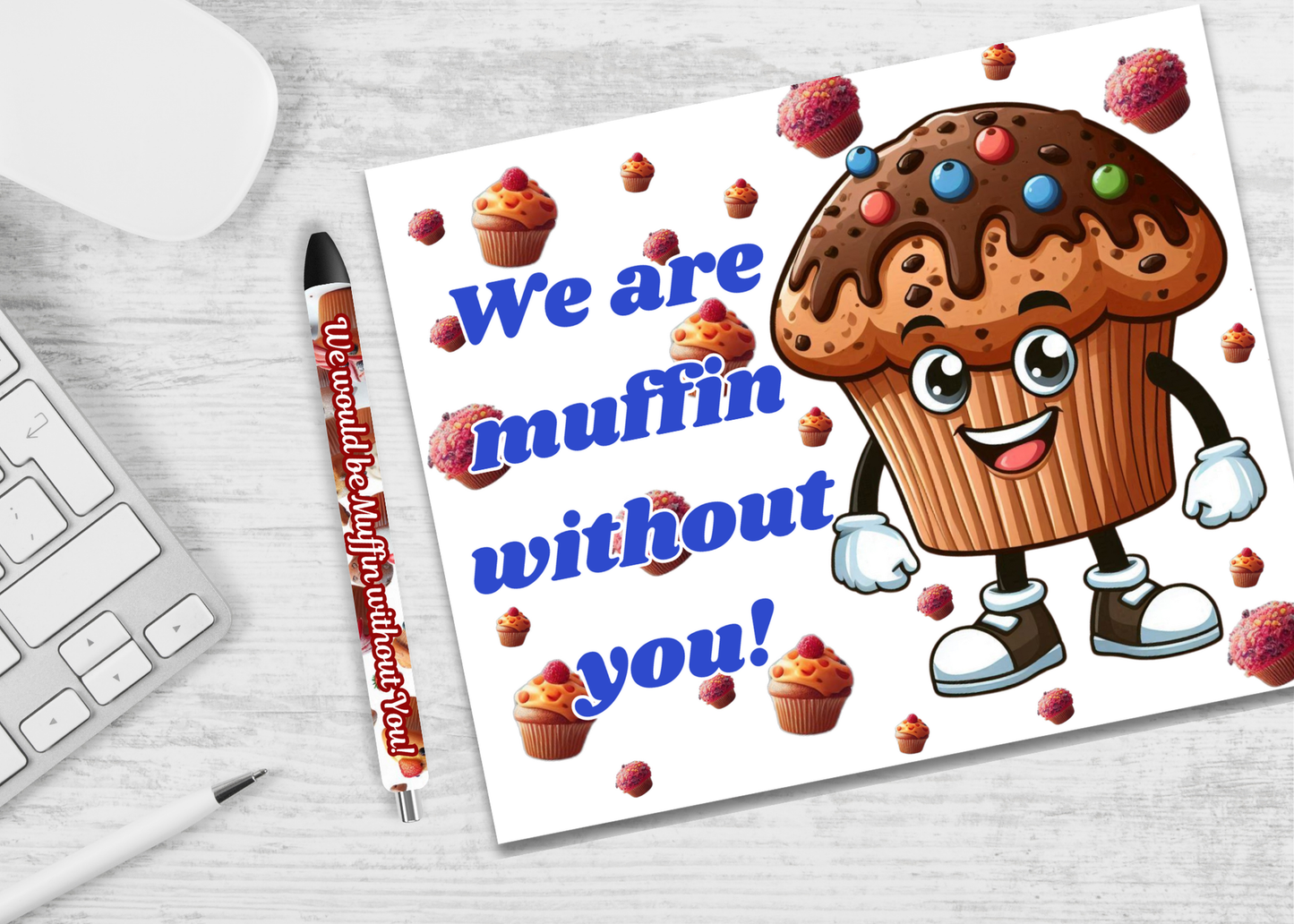 Sublimation Mouse Pad & Stainless Steel Pun Pen Gift Set | Fun Teacher, Coworker & Friend Appreciation