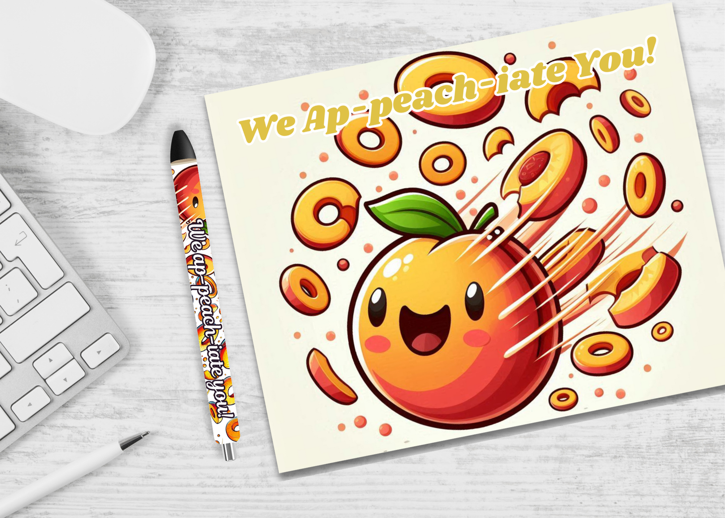 Sublimation Mouse Pad & Stainless Steel Pun Pen Gift Set | Fun Teacher, Coworker & Friend Appreciation
