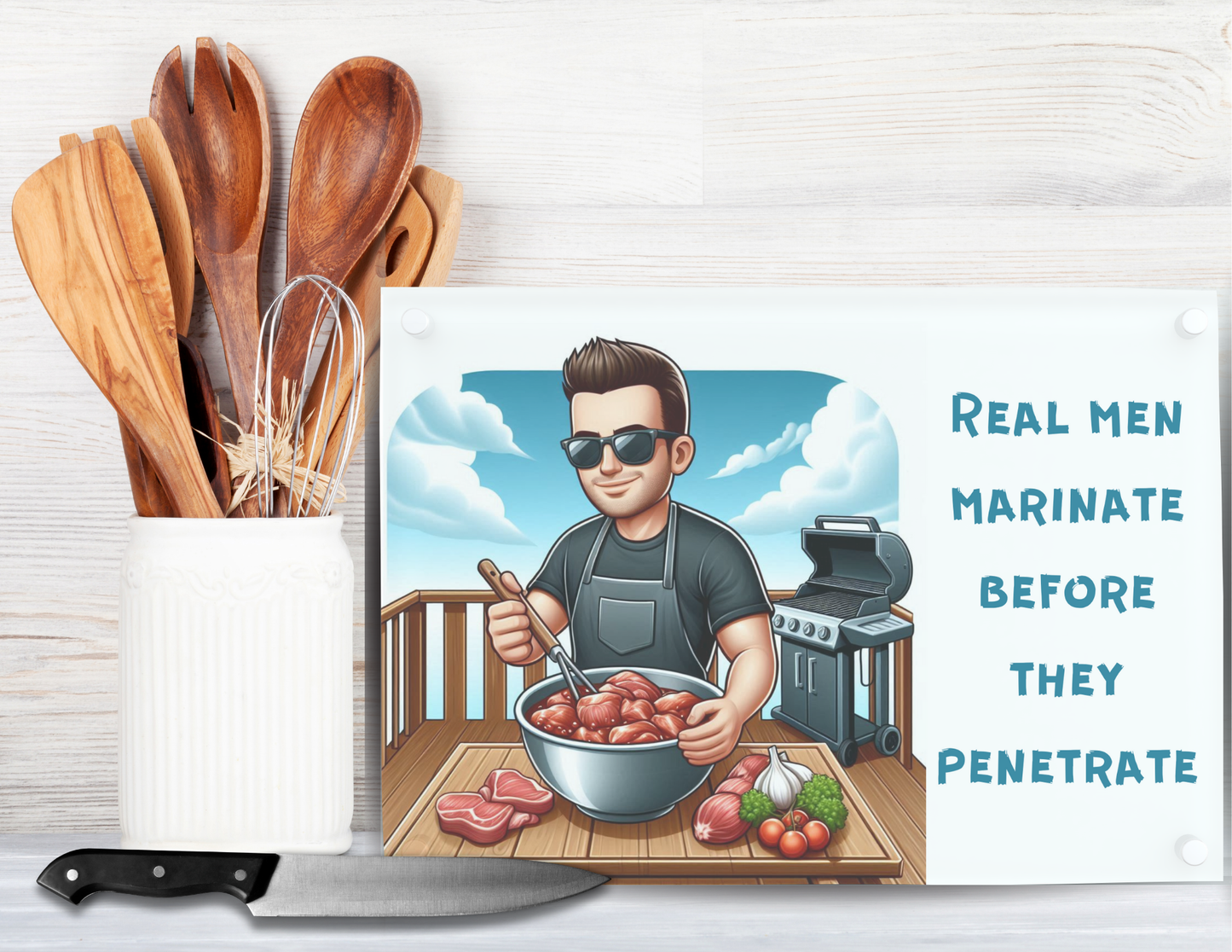 Marinate before you Penetrate Cutting board