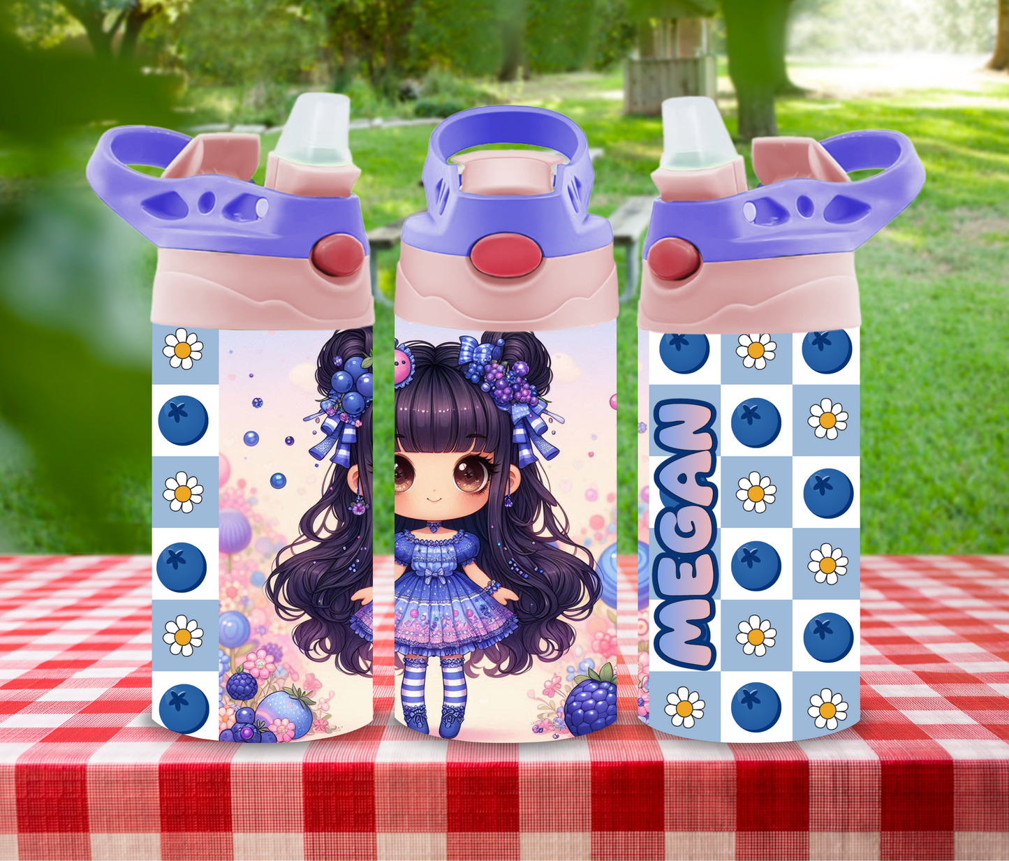 Berry Sparkle - 12 oz Glow in the Dark Kid's Water Bottle