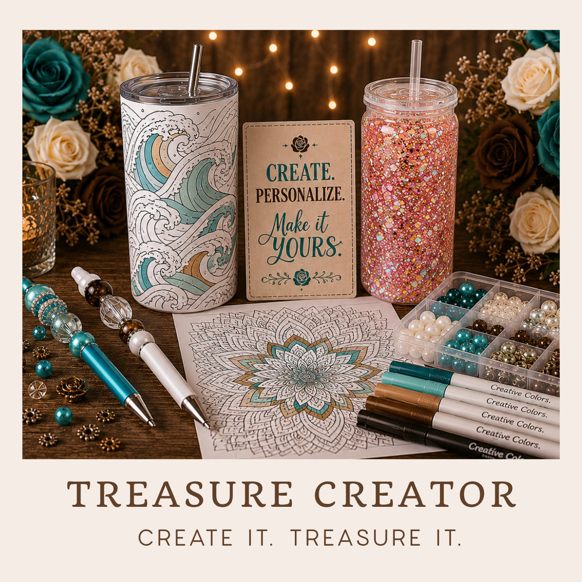 Treasure Vault mystery gift boxes featuring handmade gifts and personalized surprises from Scorpion Rose.