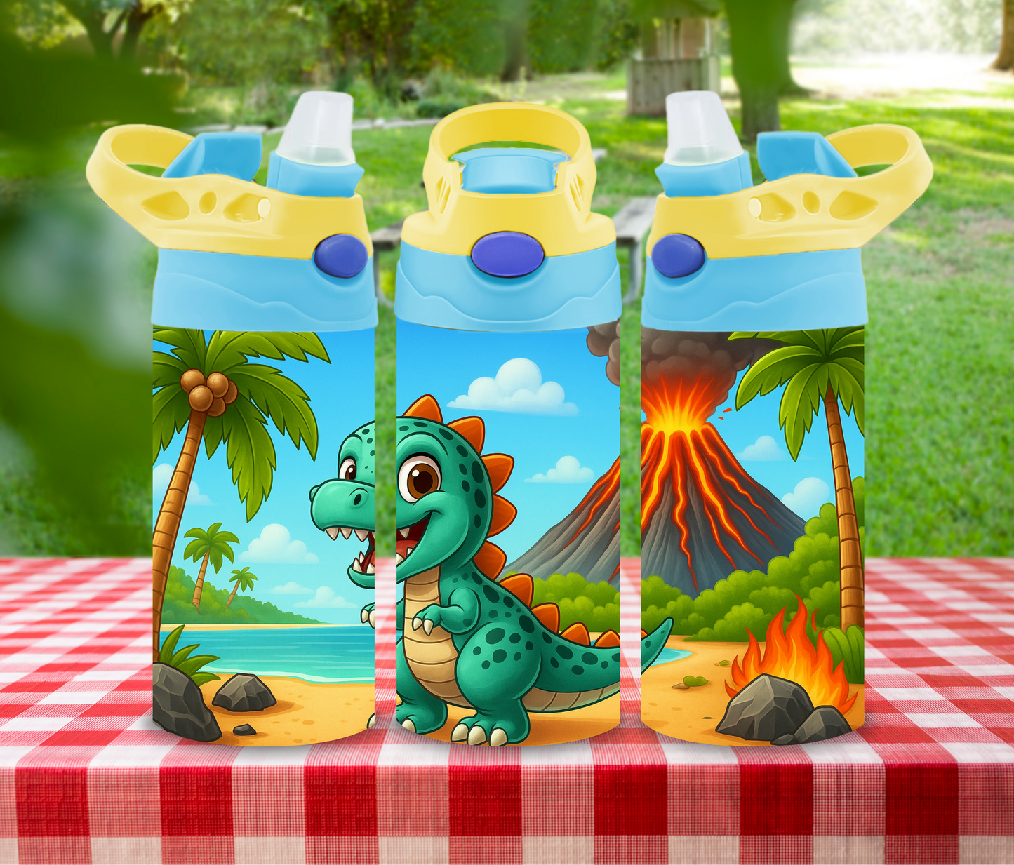 Dinosaur 12oz Glow in the Dark Kid's Water Bottle