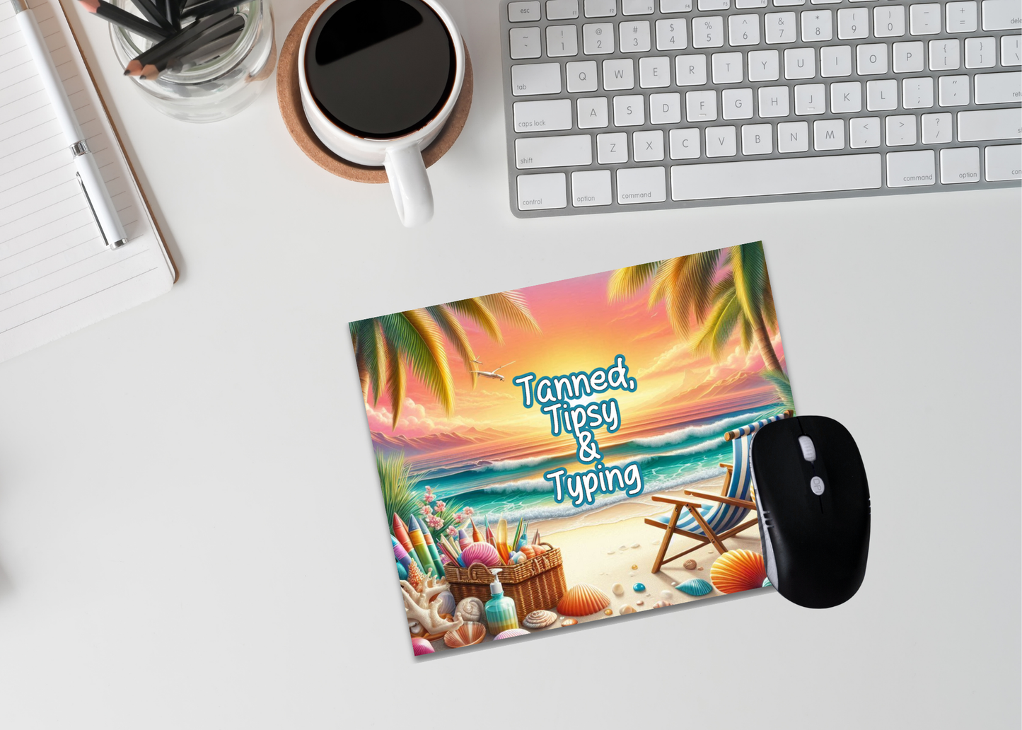 Beach Pun Mouse Pads – Fun Coastal Desk Decor & Gifts