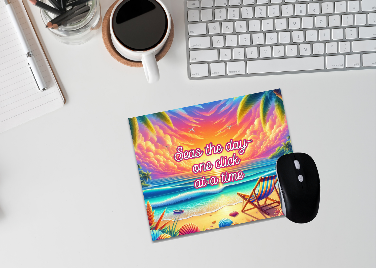 Beach Pun Mouse Pads – Fun Coastal Desk Decor & Gifts