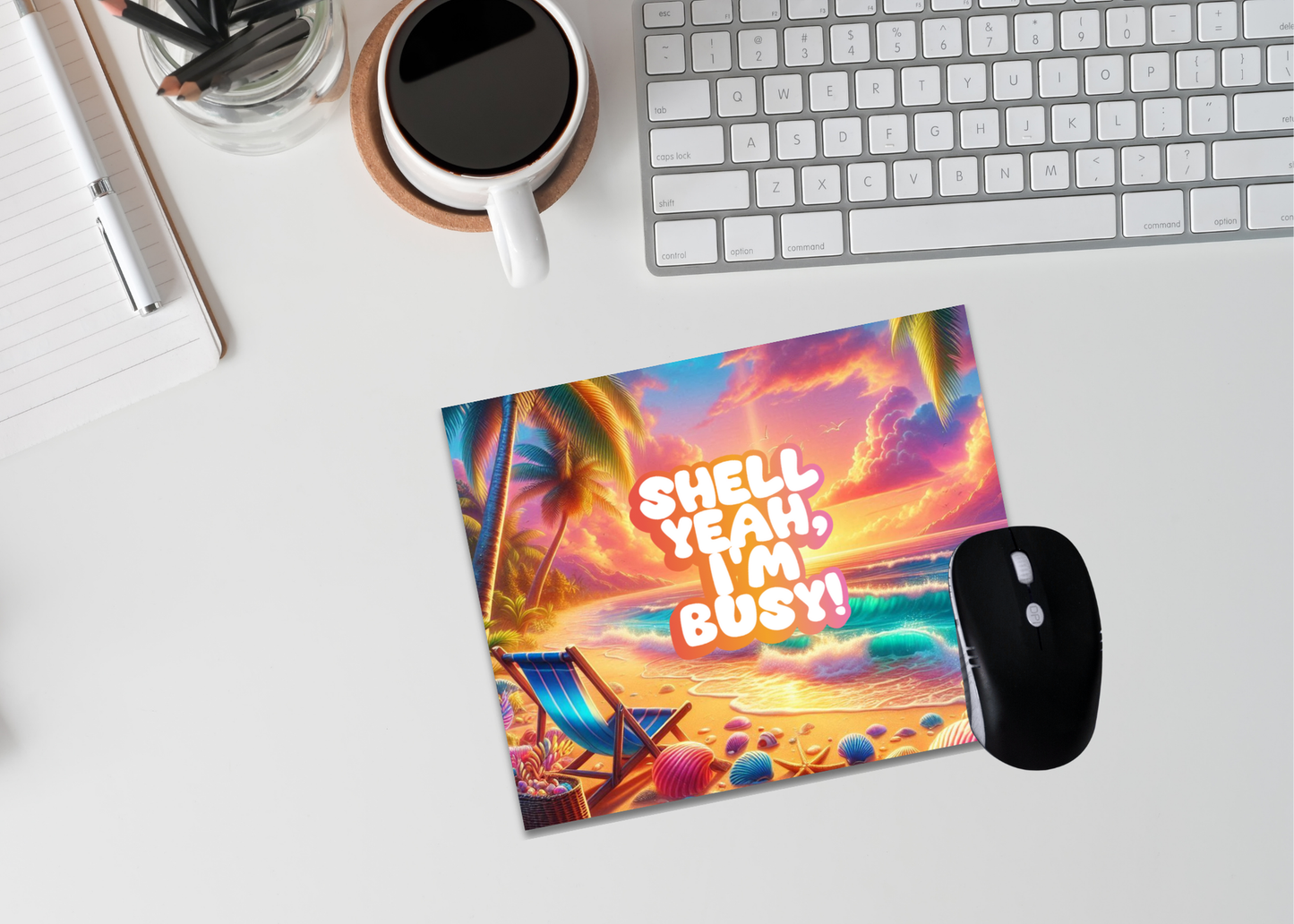 Beach Pun Mouse Pads – Fun Coastal Desk Decor & Gifts