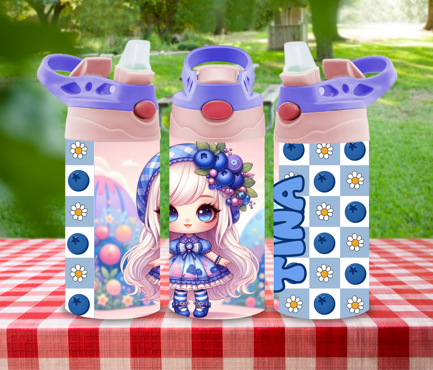 Berry Sparkle - 12 oz Glow in the Dark Kid's Water Bottle