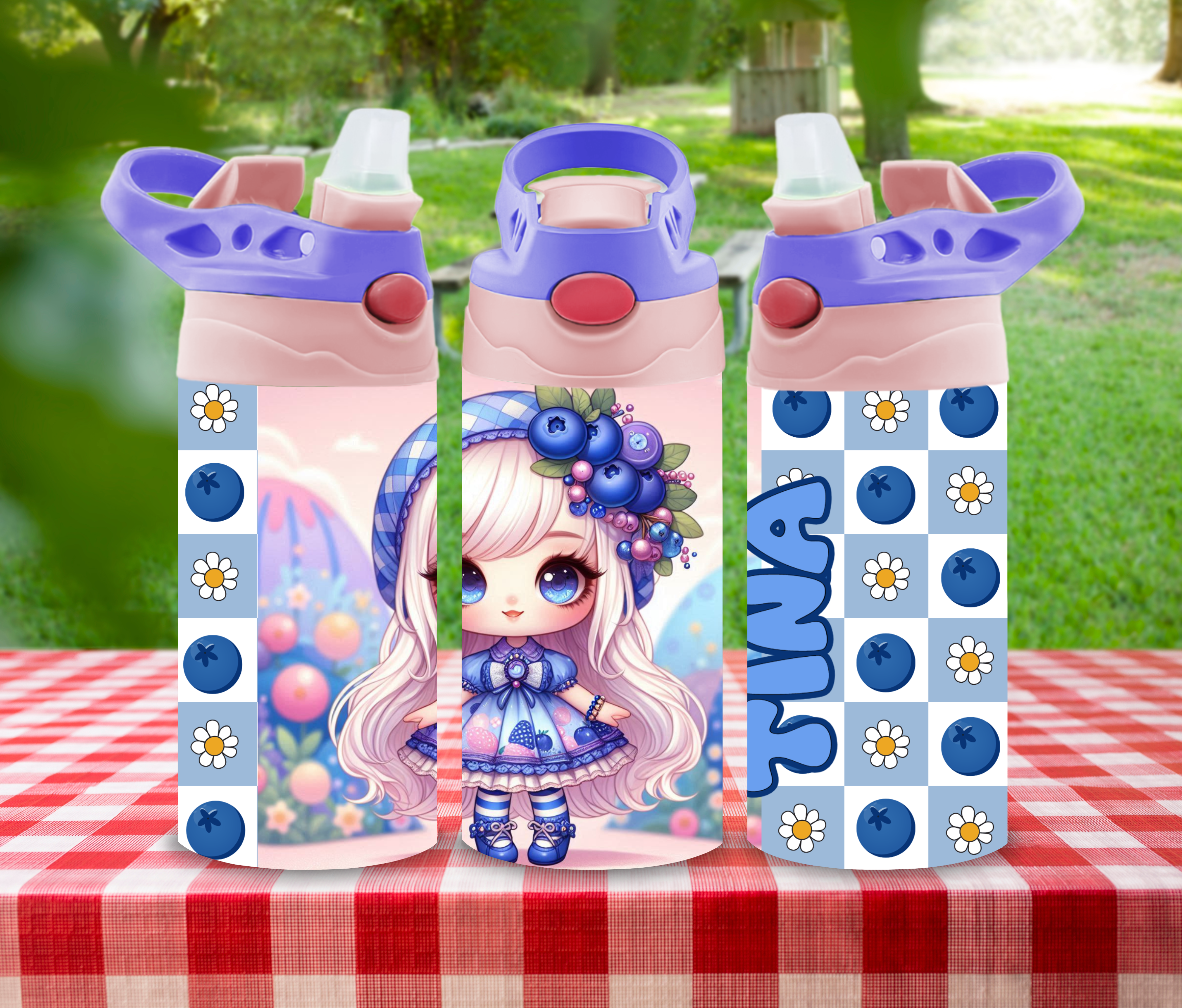 Berry Sparkle - 12 oz Glow in the Dark Kid's Water Bottle