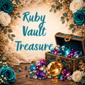 Gold Treasure Vault premium mystery gift box filled with handcrafted gifts and exclusive Scorpion Rose treasures.