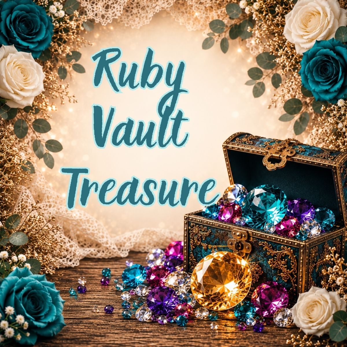 Gold Treasure Vault premium mystery gift box filled with handcrafted gifts and exclusive Scorpion Rose treasures.