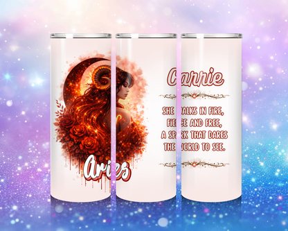 Cancer Goddess 20 oz Stainless Steel Tumbler