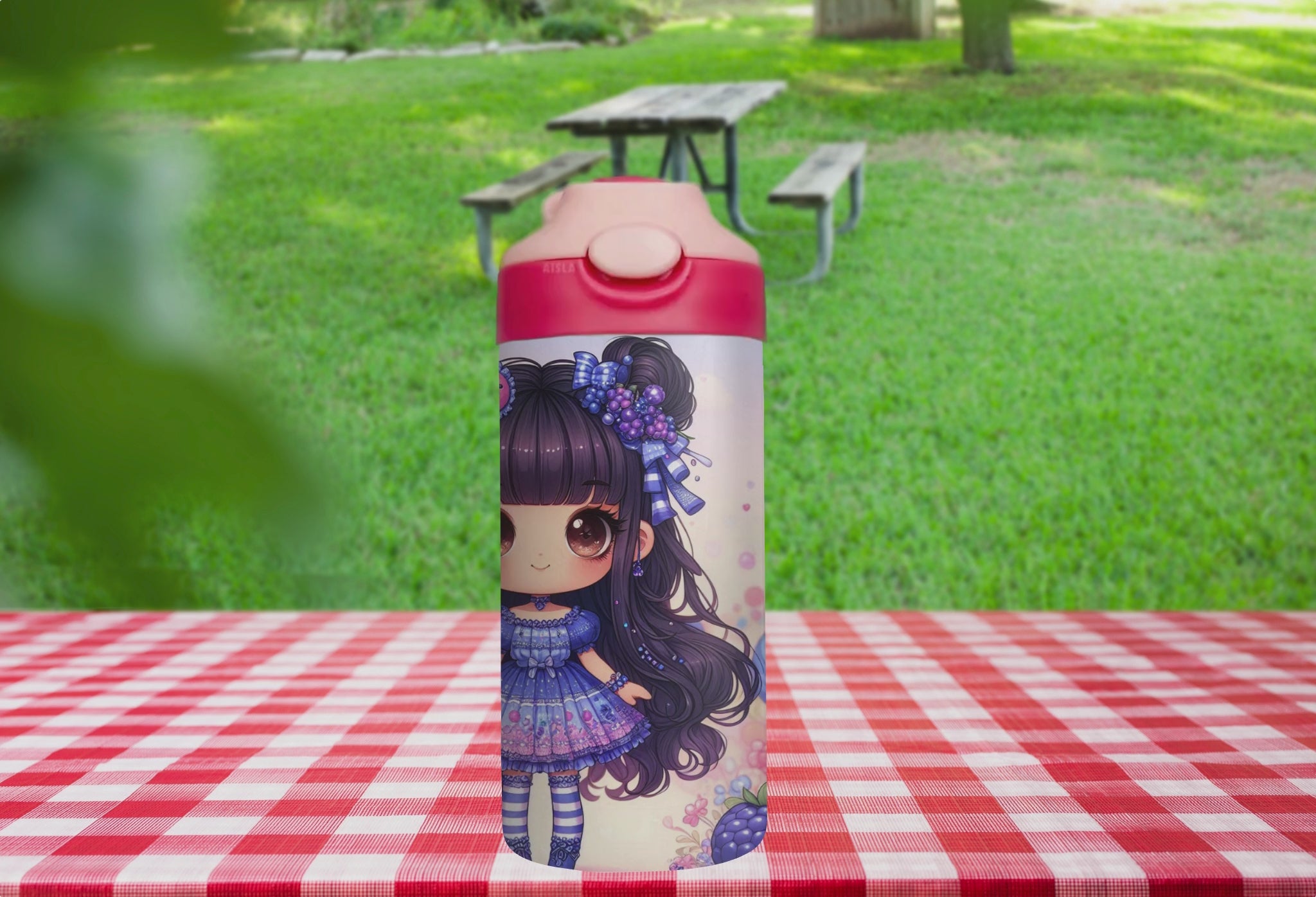Berry Sparkle - 12 oz Glow in the Dark Kid's Water Bottle