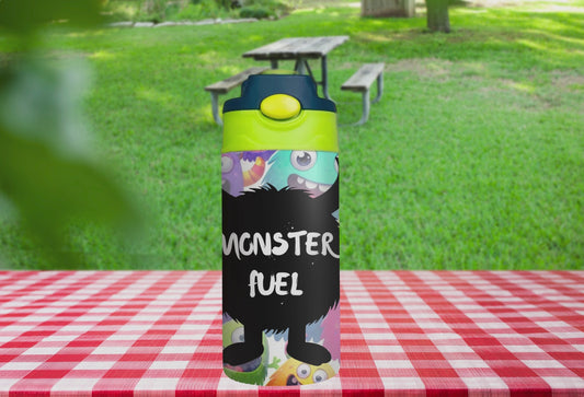 Monster Fuel - 12 oz Glow in the Dark Kid's Water Bottle