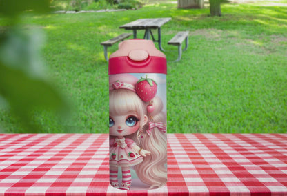 Berry Sparkle - 12 oz Glow in the Dark Kid's Water Bottle