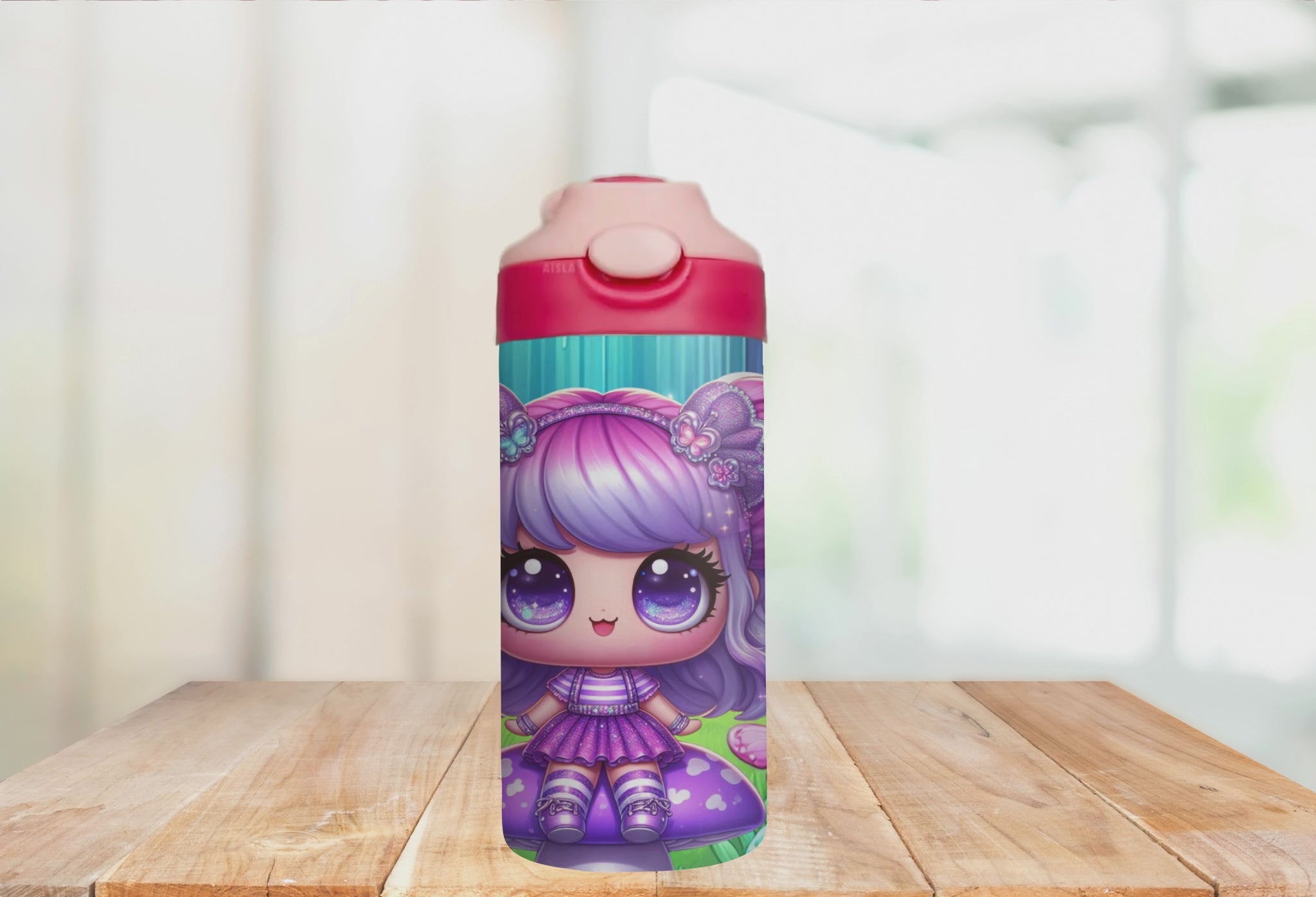 Dreamland Doll - 12 oz Glow in the Dark Kid's Water Bottle